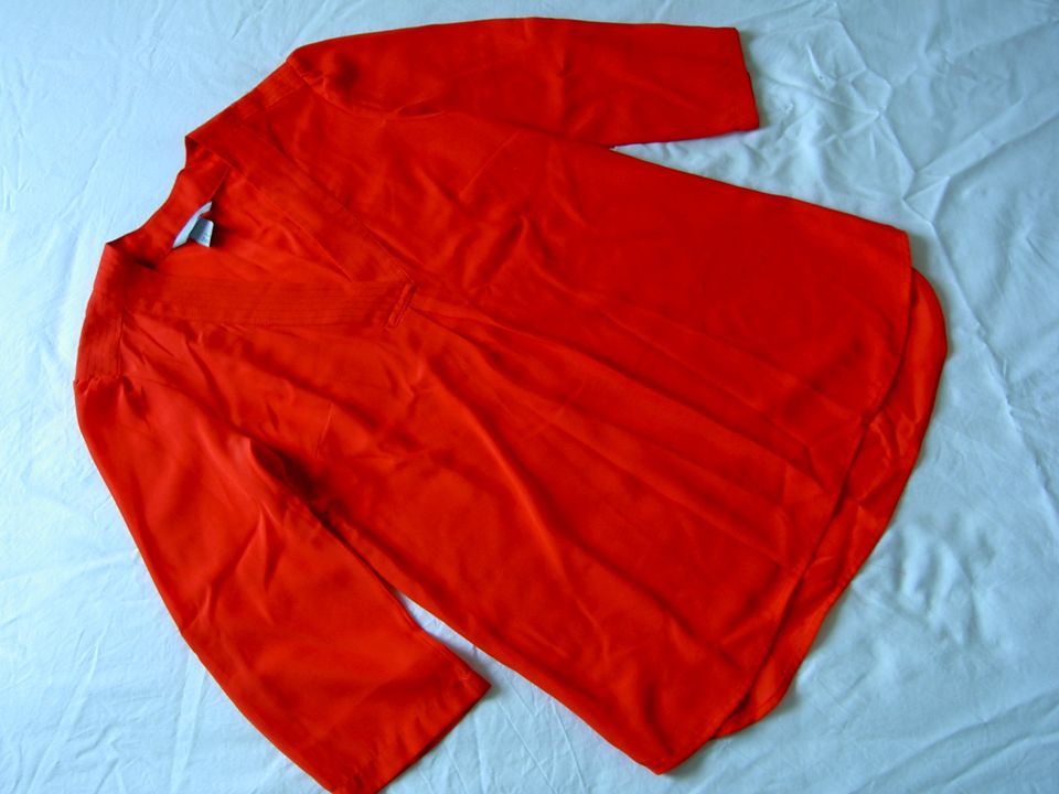 Tunika-Bluse von H&M Gr. 34, Polyester, orange, 1x getragen in Tittling
