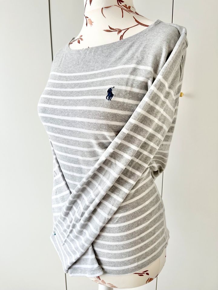 Ralph Lauren Sweater Pullover Gr. L Damen Weiß Grau in Reinsfeld