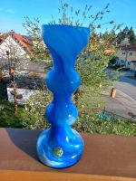 Vase aus  Thüringen weiß blaues Glas Bayern - Maxhütte-Haidhof Vorschau