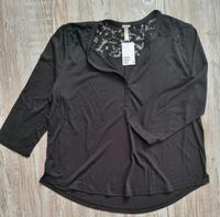 Neu H&M Bluse Gr. XL Spitze Shirt Langarm Jerseybluse schwarz Sachsen - Elsterheide Vorschau
