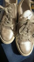 Schuhe Sneaker Effektleder Gabor  Silber mit 2 Reißverschlüssen Sachsen - Meißen Vorschau