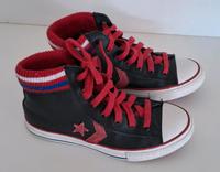 Converse All Star Chucks, schwarz-rot, Größe 33, Leder Bayern - Maisach Vorschau