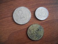 3 Münzen Frankreich; 2 Franc 1980 1/2 Franc 1996 20 centimes 1984 Köln - Bickendorf Vorschau