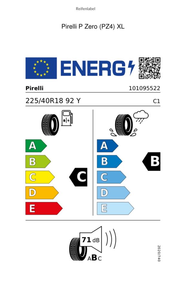 Pirelli - P Zero (PZ4) XL (225/40 R18 92Y) in Calbe (Saale)