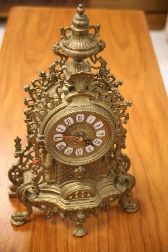 Kaminuhr Messing Tischuhr Stil Antik Historismus Uhr in Asperg