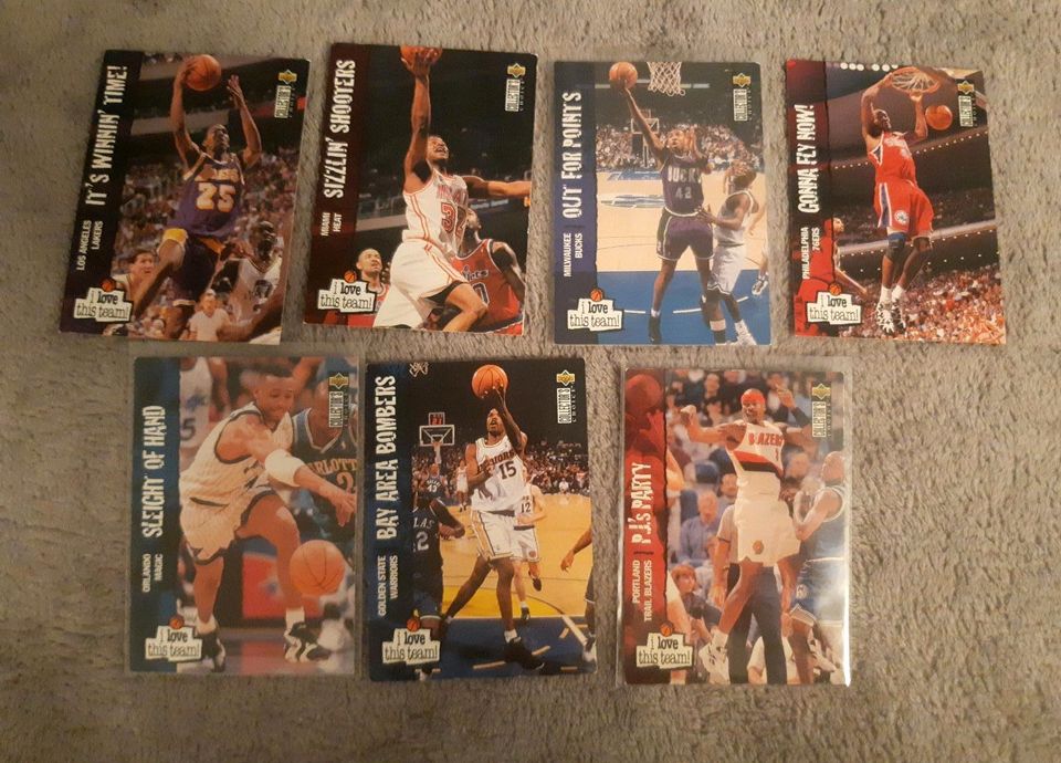 7 NBA Karten upper-deck 95-96 I love this team in Freiburg im Breisgau