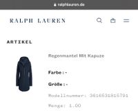 Ralph Lauren Regenmantel mit Kapuze Bayern - Pfaffenhofen a.d. Ilm Vorschau