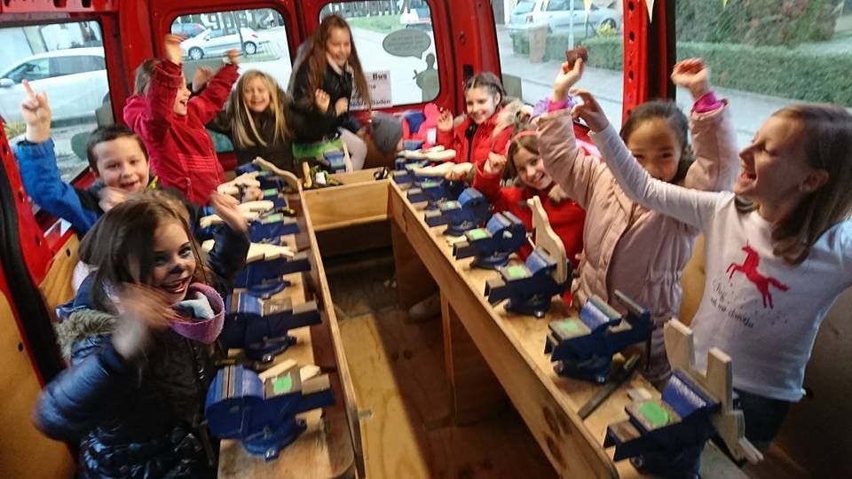 Tolle Kindergeburtstage im Basti-Bus, der mobilen Kinderwerkstatt in Hamburg