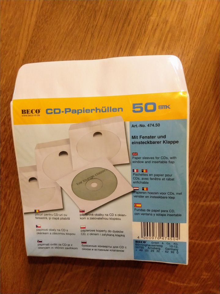50 Discs CD-R + 50 Papierhüllen + 2 DVD-RW, Speicher-Medien in Hamm