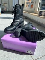 Boots - Damenstiefel, schwarz aus Kunstleder Nordrhein-Westfalen - Recklinghausen Vorschau