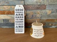 Freundschaft Kerze Schild Freunde Freundin Geschenk Sachsen - Hartha Vorschau