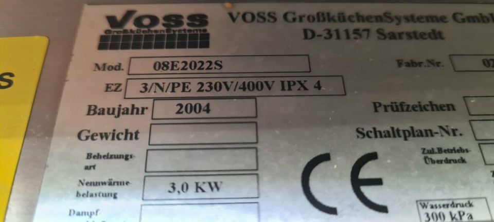 Voss 08E2022S Elektro Edelstahl Wasserbad Bainmarie Bain Marie Ga in Borken