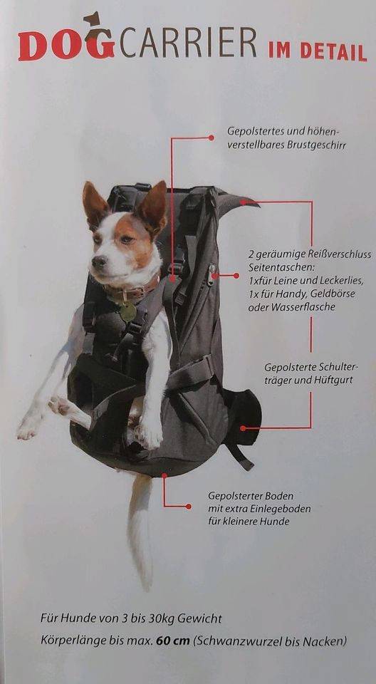 Hunderucksack Rucksack für Hunde Hundetasche in Dingelstädt