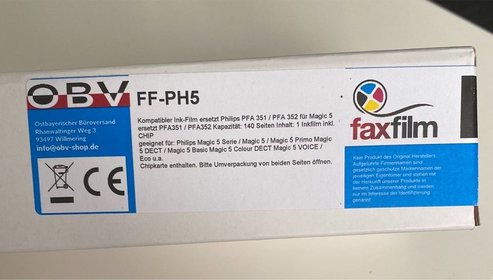 Faxfilm/Ink-Film ersetzt Phillips PFA 351 in Thalmässing