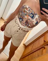 Crop Tube Top mit Paisley Muster schulterfrei Berlin - Borsigwalde Vorschau