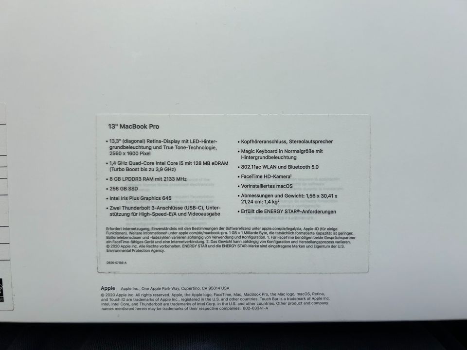 Apple 13“ Macbook Pro 2020 in Sohren Hunsrück