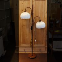 Mid Century Stehlampe aus Teak mit 2 Höhenverstellbaren Schirmen Schleswig-Holstein - Oeversee Vorschau