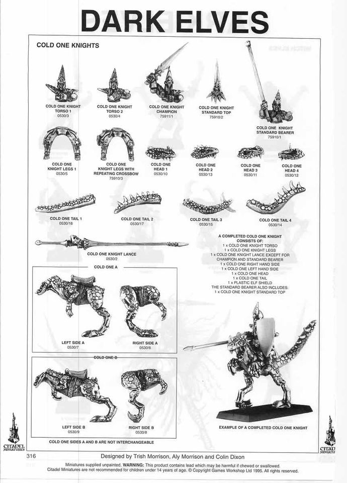 Echsenritter Cold One Dunkelelfen Warhammer Fantasy Oldhammer in Frankfurt am Main