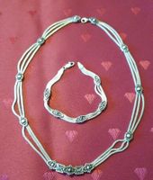 Collier/Kette 3 reihig mit passendem Armband 925 Silber Saarbrücken-West - Altenkessel Vorschau