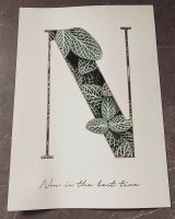 Kraftpapier Poster „N Now is the best time“ in Blätter-Print Sachsen - Großschönau Vorschau
