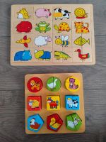 2 x Holzpuzzle Steckpuzzle Baby Kleinkind Saarland - Schwalbach Vorschau