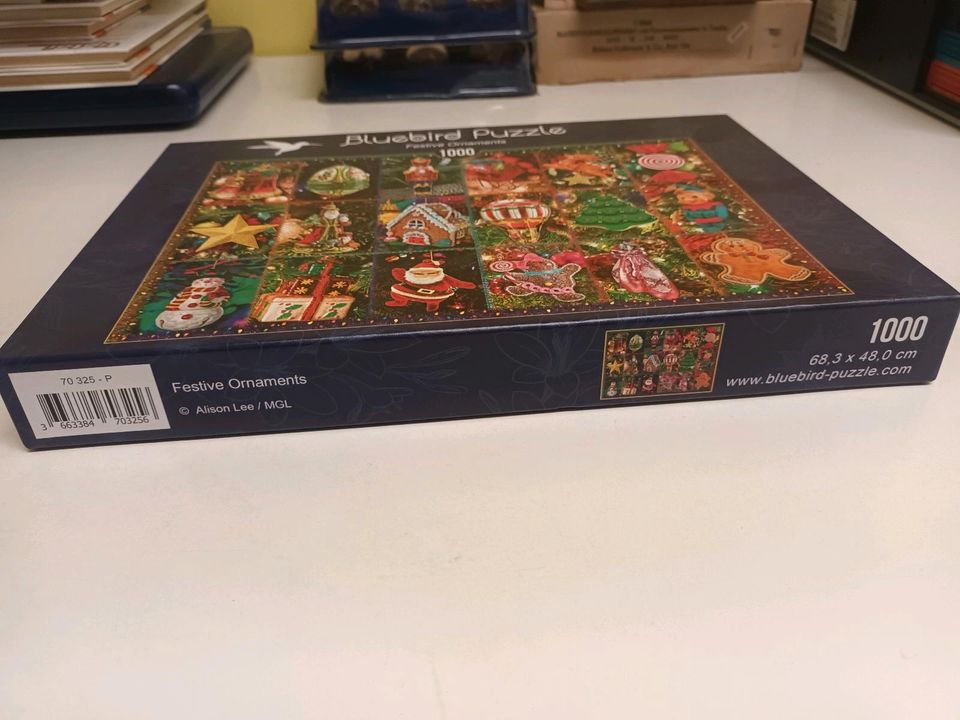 Bluebird Puzzle "Festive Ornaments", 1000 Teile, vollständig in Lübbecke 