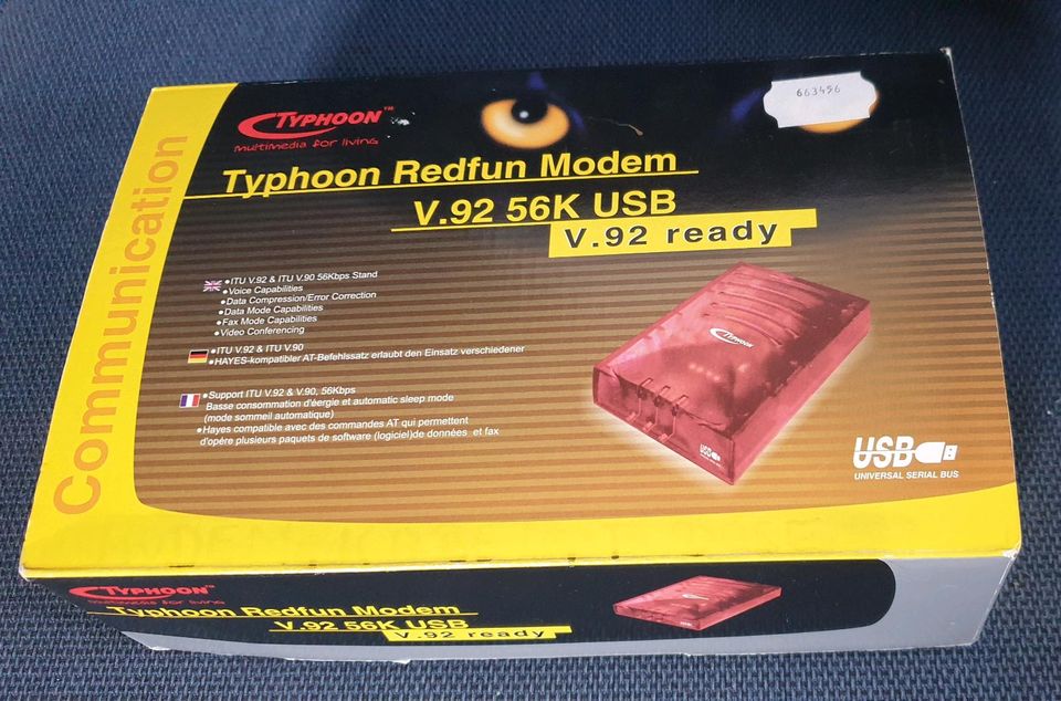 Modem V92 56K USB Typhoon Redfun in München