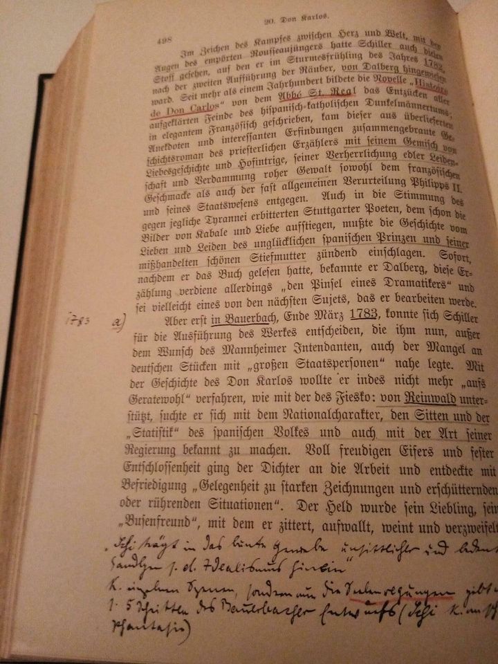 Schiller - sein Leben und seine Werke in 2 Bänden 1906/1909 in Erfde