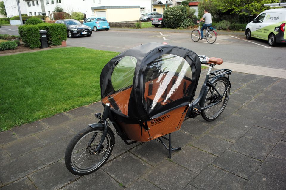 Lastenrad Regenverdeck f. Babboe City, schwarz in Köln