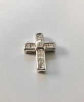 Kettenanhänger Modeschmuck Kreuz silberfarben Glitzersteinchen Niedersachsen - Braunschweig Vorschau