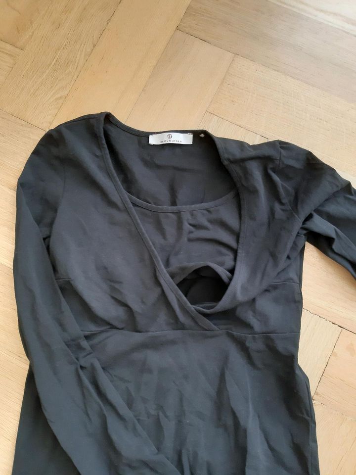 Longsleeve Umstandsshirt Stillshirt Bellybutton schwarz M in München