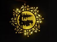 Bonetti Holzbild LED Weihnachtsmann Weihnachten Hologram Sachsen - Kohren-Sahlis Vorschau