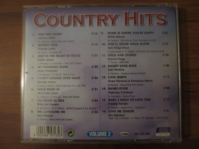 CDs: 5 Sampler Country Hits, je in Berlin