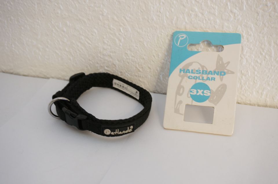 Hund / Katze / Petlando Mesh Halsband XXXS/25-30 cm schwarz / NEU in Königs Wusterhausen