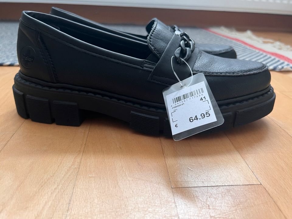 Gr 41 Rieker Loafer Slipper Echtleder in Borgholzhausen