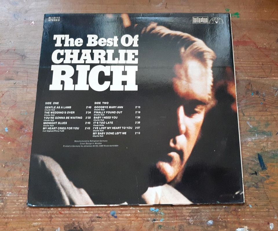 Vinyl LP: The Best of Charlie Rich / Sun / Rock'n'Roll in Biebergemünd