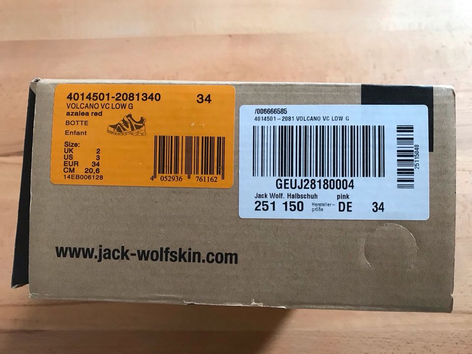 Jack Wolfskin. Gr. 34 Volcano low G neuwertig in Hamburg