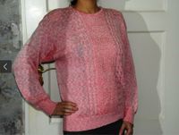 True Vintage Pullover, Rosa Pulli mit Perlen, 80er Jahre Pullover Berlin - Tempelhof Vorschau