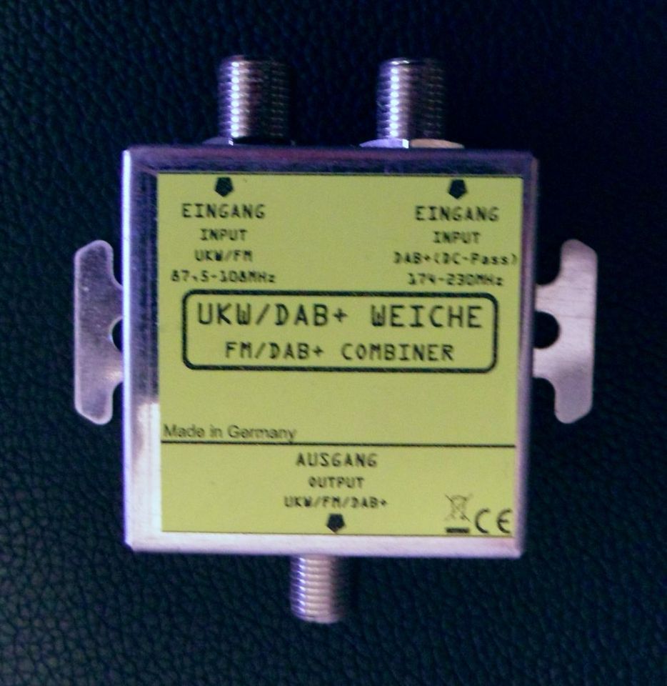 DAB+ UKW FM Combiner splitter weiche DC pass prof F Stecker VV in Bayern -  Buchloe | Weitere Audio & Hifi Komponenten gebraucht kaufen | eBay  Kleinanzeigen ist jetzt Kleinanzeigen