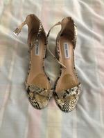Steve Madden-Sandalen, Blockabsatz, Schlangenprint, gold Innenstadt - Köln Altstadt Vorschau