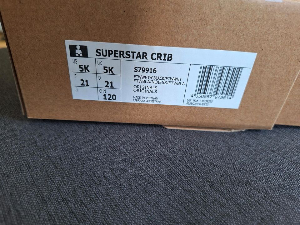 Adidas Superstar Crib Babyschuhe Gr 21 in Nohfelden