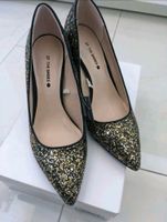 Glitzer High Heels, Glitzer Pumps gold/schwarz Größe 37 neu Berlin - Steglitz Vorschau