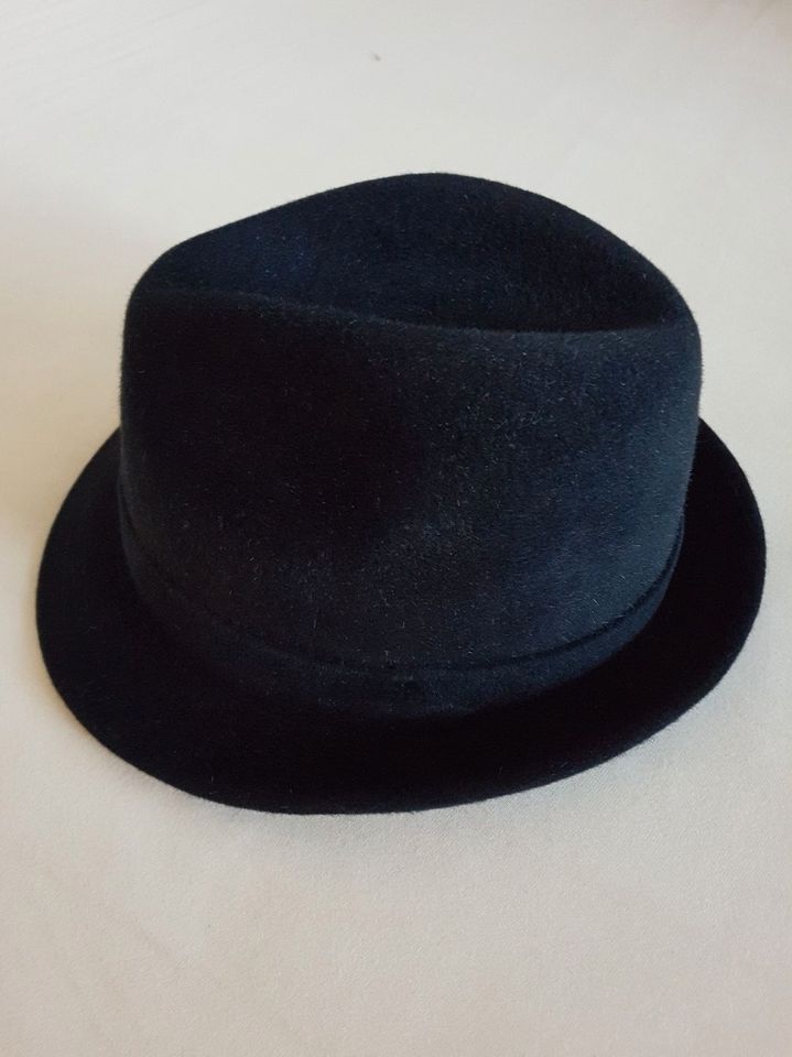 Hut echter ‚Mayser‘, Fedora-Stil, Schwarz, neuwertig! Gr. M/56 cm in Hamburg