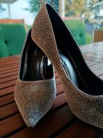 HighHeels. Größe 40, 10 cm Absatz, silber-schwarz Nordrhein-Westfalen - Mülheim (Ruhr) Vorschau