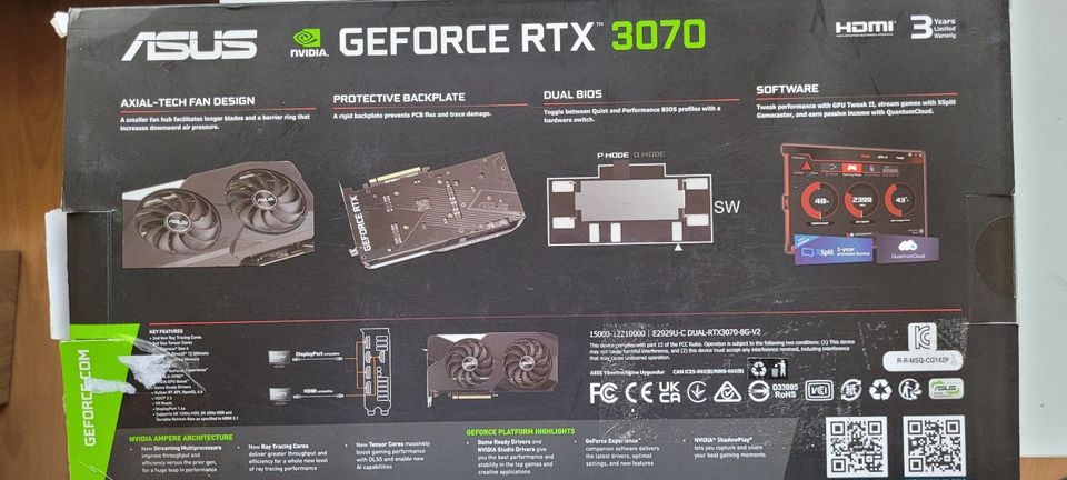 ASUS Dual Nvidia GeForce RTX 3070 8GB V2 Gaming Grafikkarte in Berlin