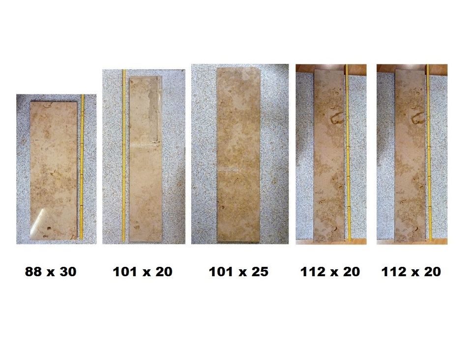 5 Marmor-Fensterbänke tw. mit Kleberresten - Komplettpreis! in Wolfsburg