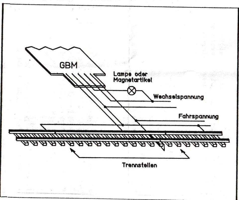 Modelleisenbahn GBM, Gleisbetztmelder z.B. für Schattenbahnhof in Centrum