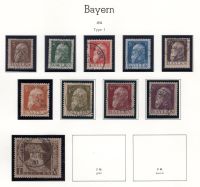 Briefmarken Altdeutschland Bayern Nr. 76-86 Type I und II Brandenburg - Werder (Havel) Vorschau