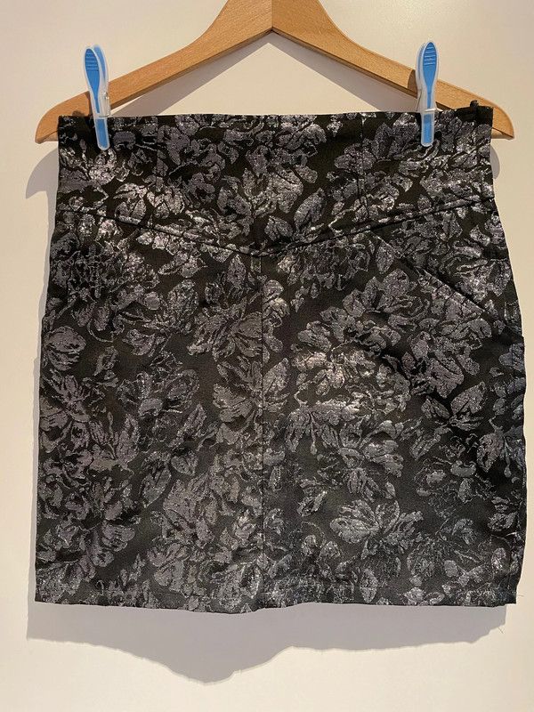 Neu! H&M Rock mit Taschen, high waist, siber schwarz, hohe Taille in Dortmund