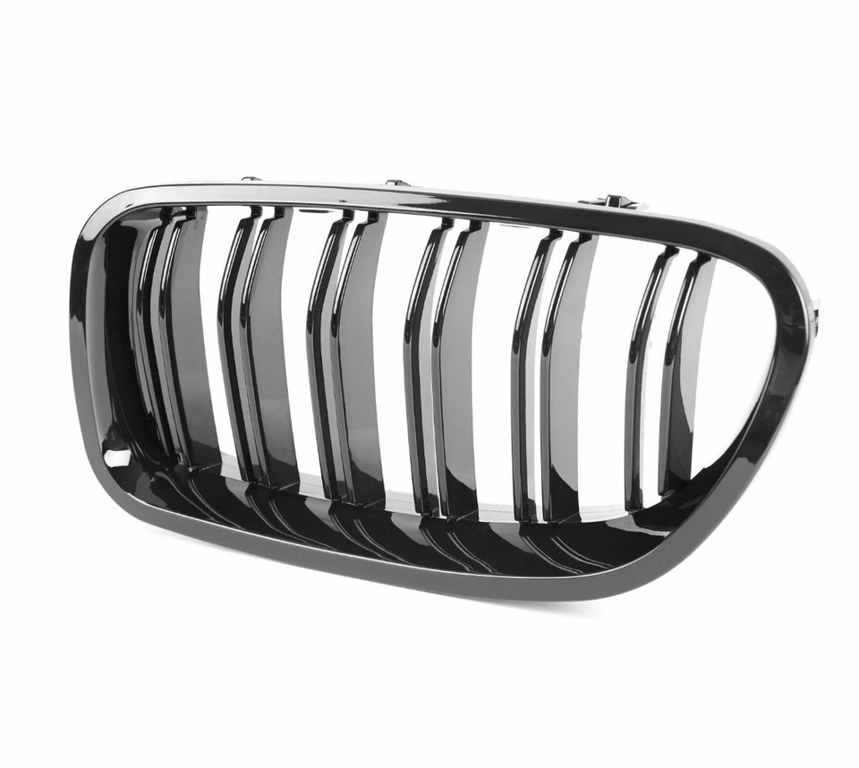 für BMW 5er F10 F11 Nieren Grill Kühlergrill GLANZ SCHWARZ GLANZ Doppelsteg